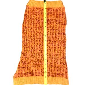 NWOT COSMOS DOG SWEATER STRETCH ORANGE RUST KNIT SZ L NEW